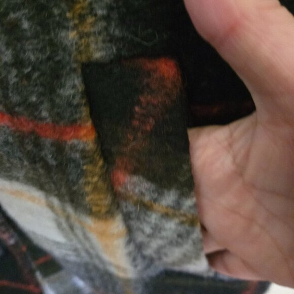 Nanette Lepore NWOT Wool Blend Plaid Collarless Coat Size M - Picture 4 of 8